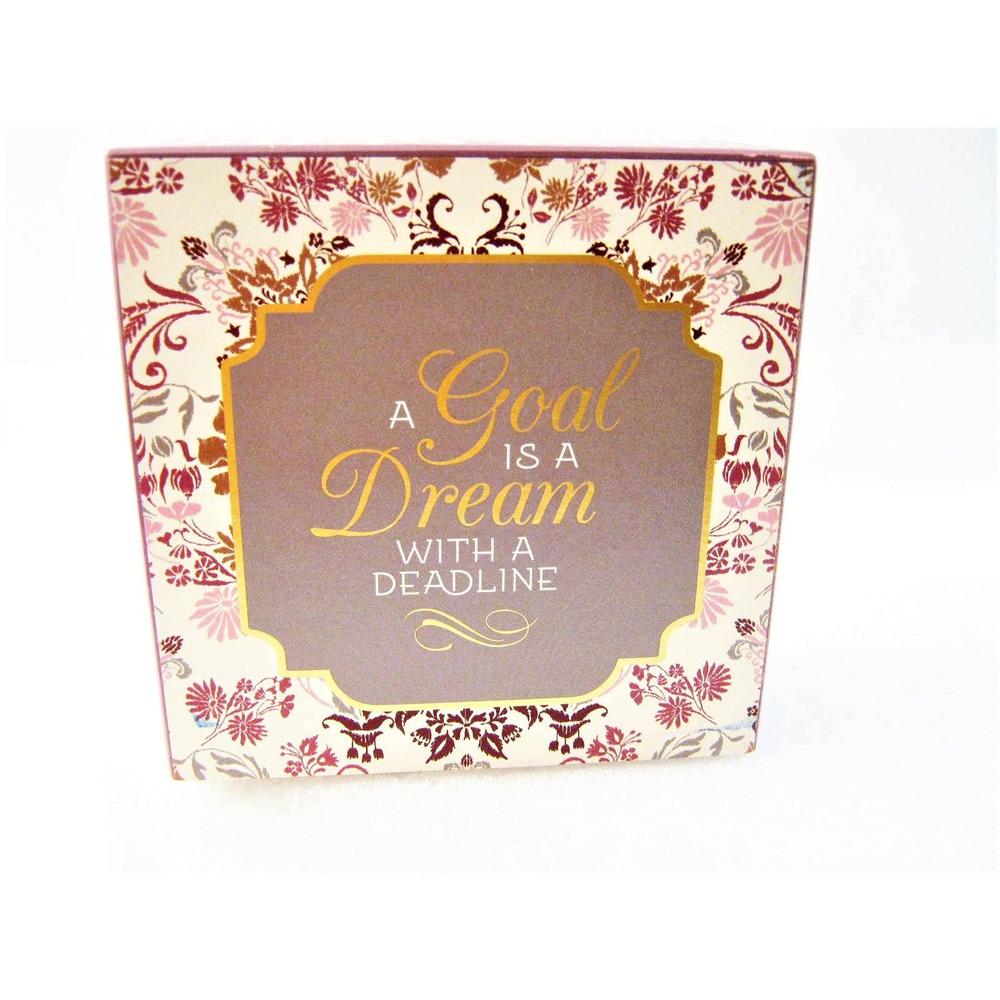 Motivational Wood Block Novelty Tabletop Shelf  Desk Box Sign 5x5 inch